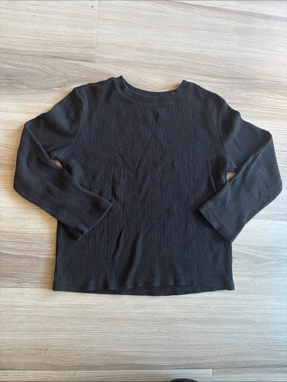 Old Navy Black Ribbed Long Sleeve Tee for Kids